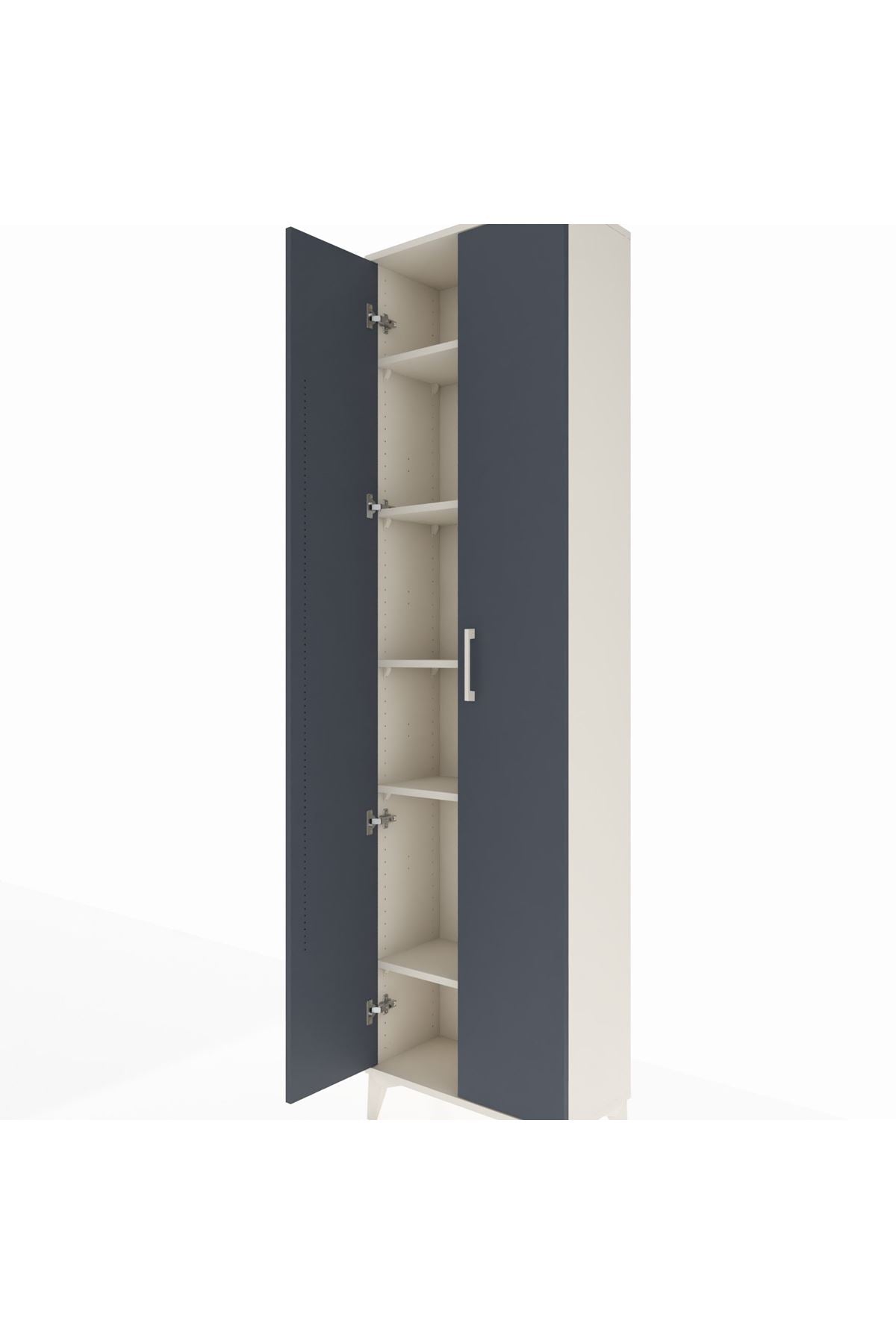 Arges Dolap 5 Raflı 2 Kapaklı 60x30x221 Aytaşı-Antrasit