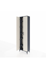 Arges Dolap 5 Raflı 2 Kapaklı 60x30x221 Antrasit-Aytaşı