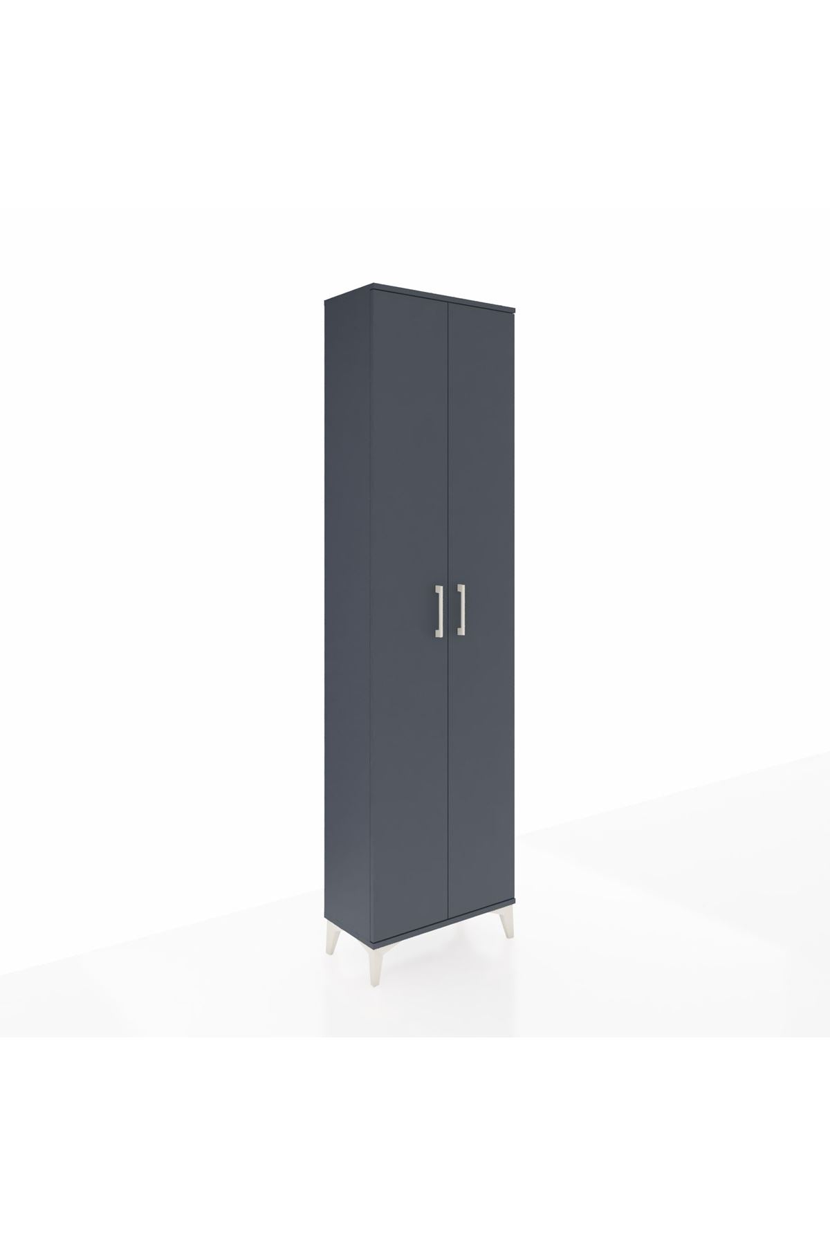 Arges Dolap 5 Raflı 2 Kapaklı 60x30x221 Antrasit-Antrasit