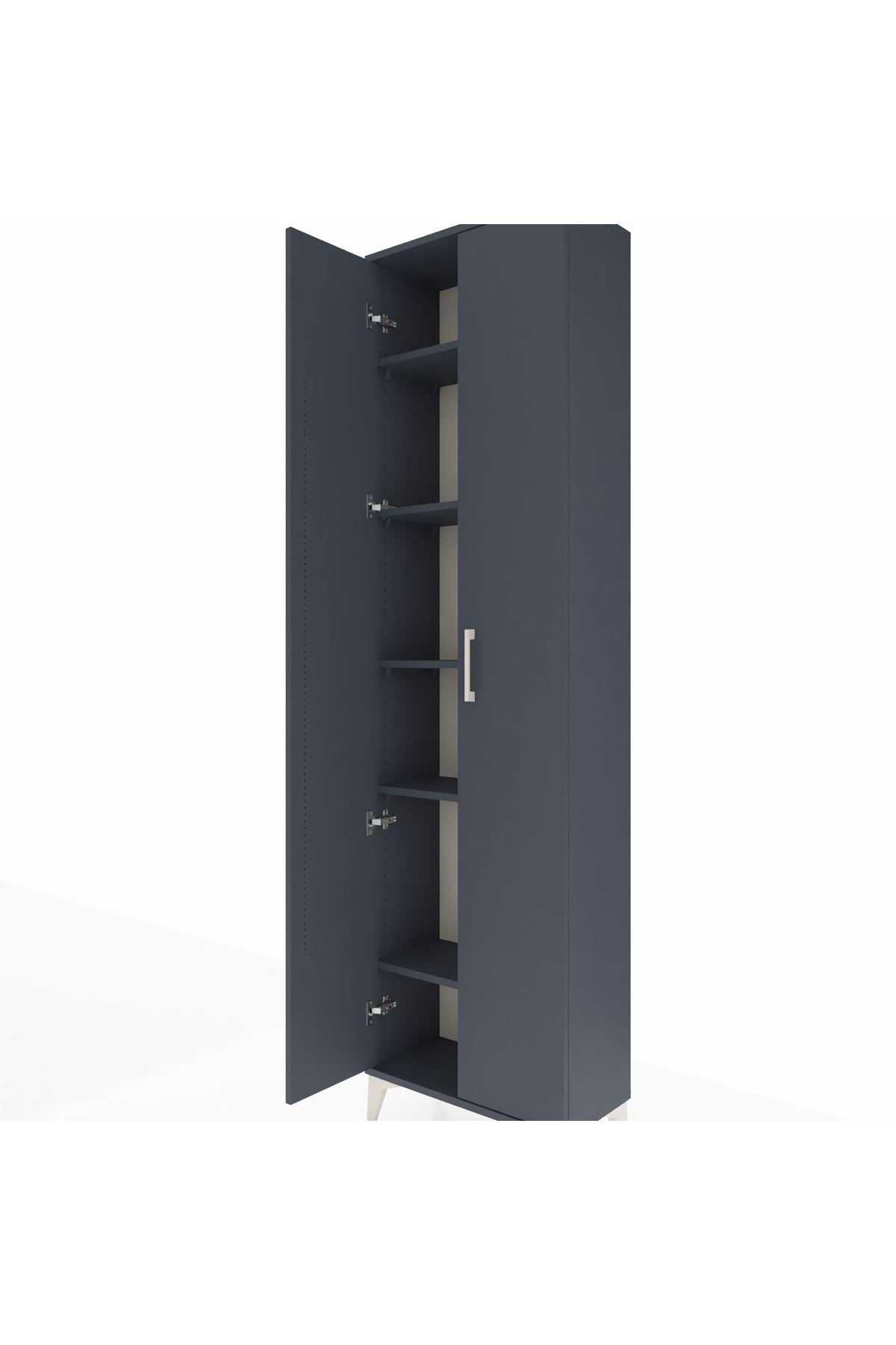 Arges Dolap 5 Raflı 2 Kapaklı 60x30x221 Antrasit-Antrasit