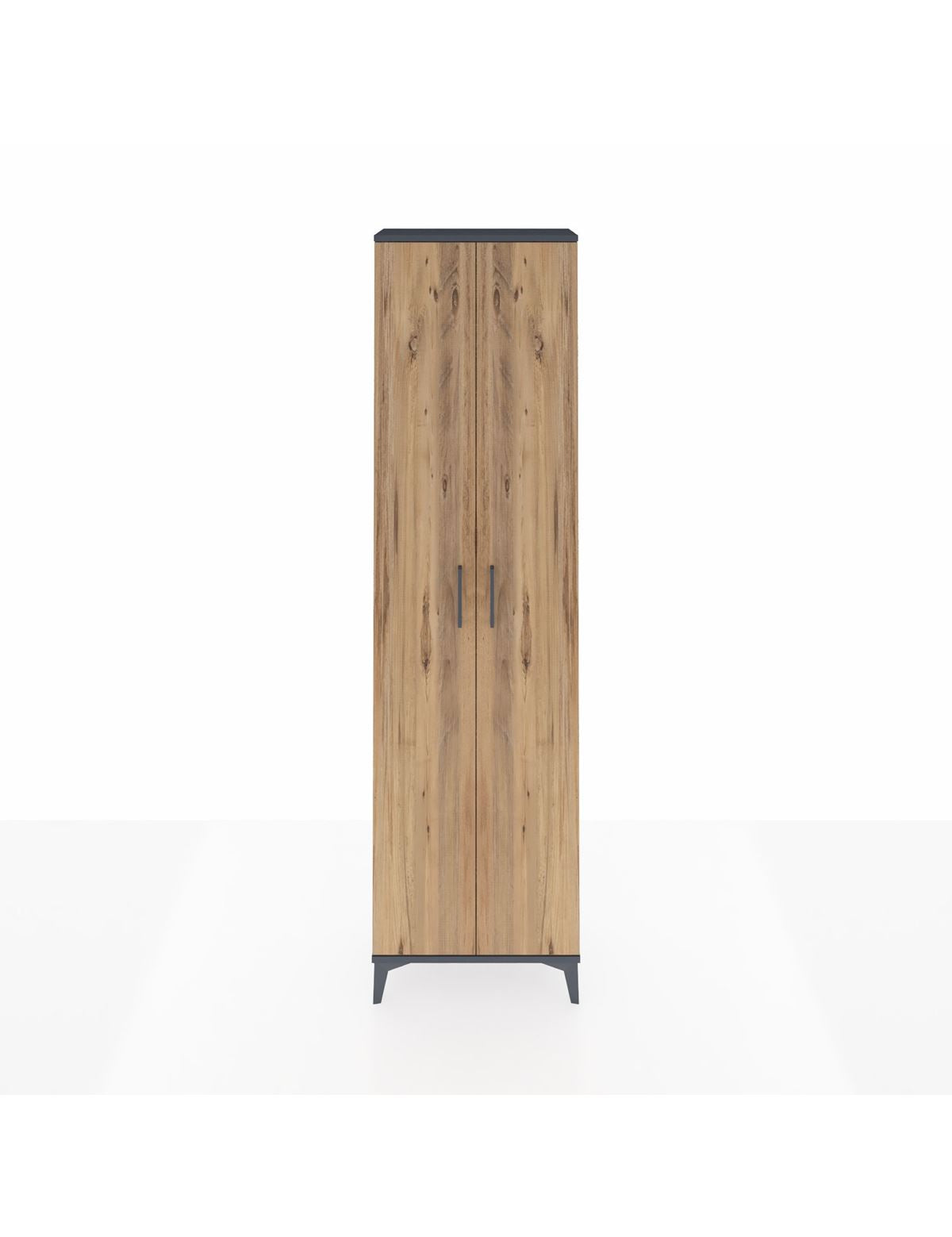 Arges Dolap 5 Raflı 2 Kapaklı 60x30x221 Antrasit-Çam