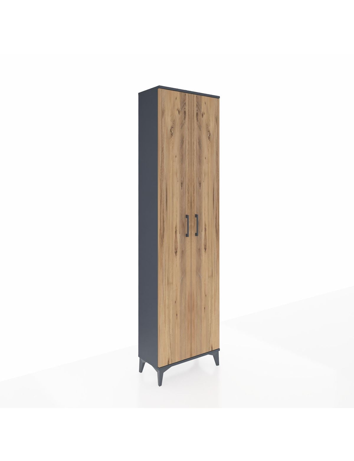 Arges Dolap 5 Raflı 2 Kapaklı 60x30x221 Antrasit-Çam