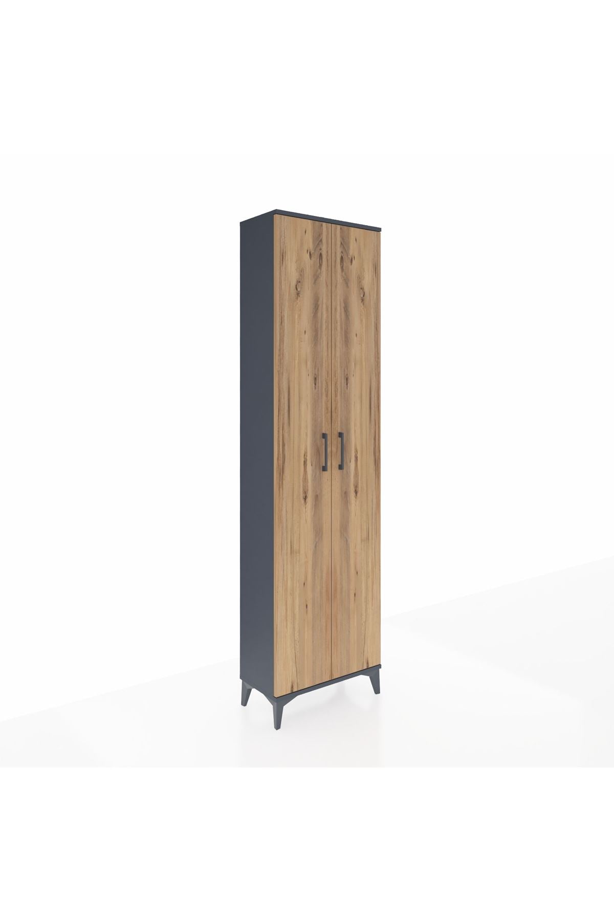 Arges Dolap 5 Raflı 2 Kapaklı 60x30x221 Antrasit-Çam