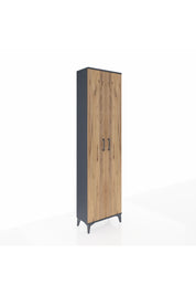 Arges Dolap 5 Raflı 2 Kapaklı 60x30x221 Antrasit-Çam