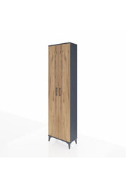 Arges Dolap 5 Raflı 2 Kapaklı 60x30x221 Antrasit-Çam