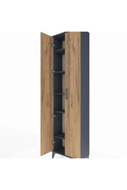 Arges Dolap 5 Raflı 2 Kapaklı 60x30x221 Antrasit-Çam