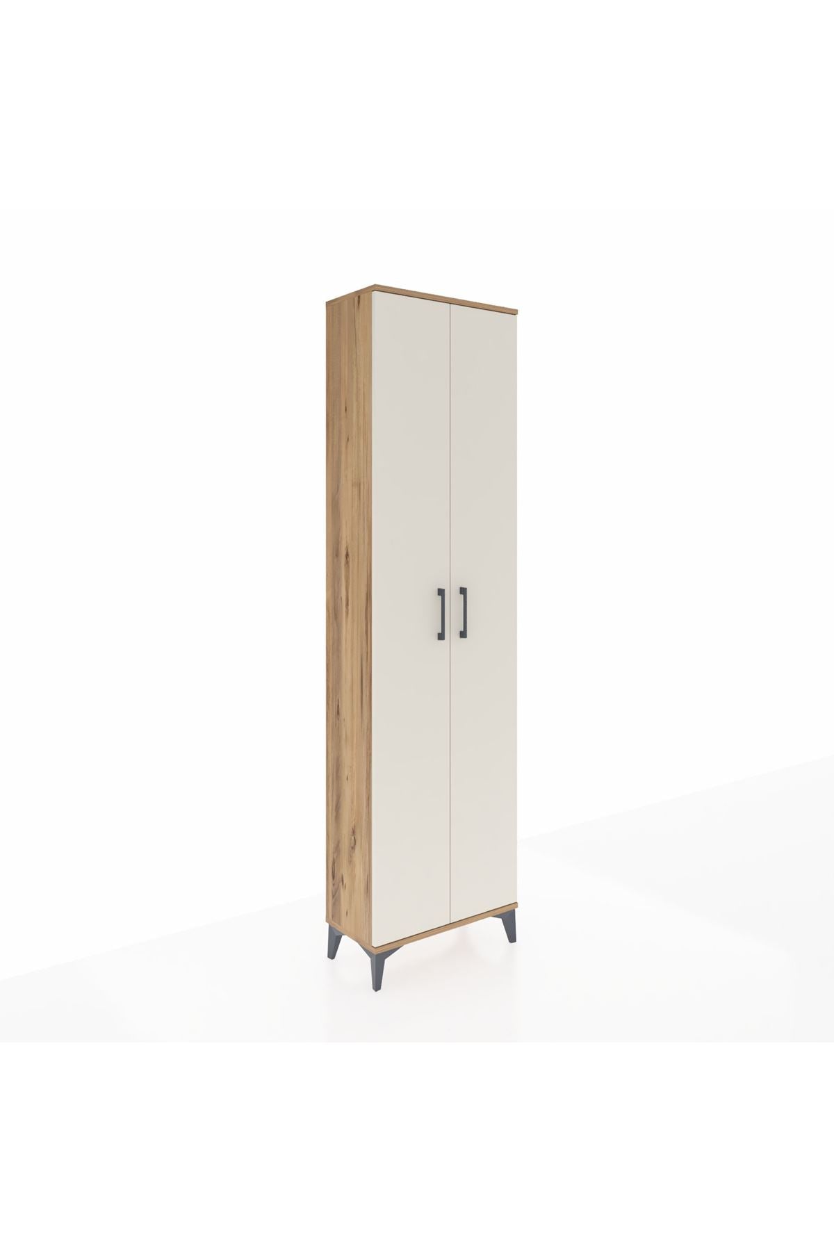 Arges Dolap 5 Raflı 2 Kapaklı 60x30x221 Çam-Aytaşı