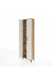 Arges Dolap 5 Raflı 2 Kapaklı 60x30x221 Çam-Aytaşı