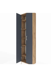 Arges Dolap 5 Raflı 2 Kapaklı 60x30x221 Çam-Antrasit