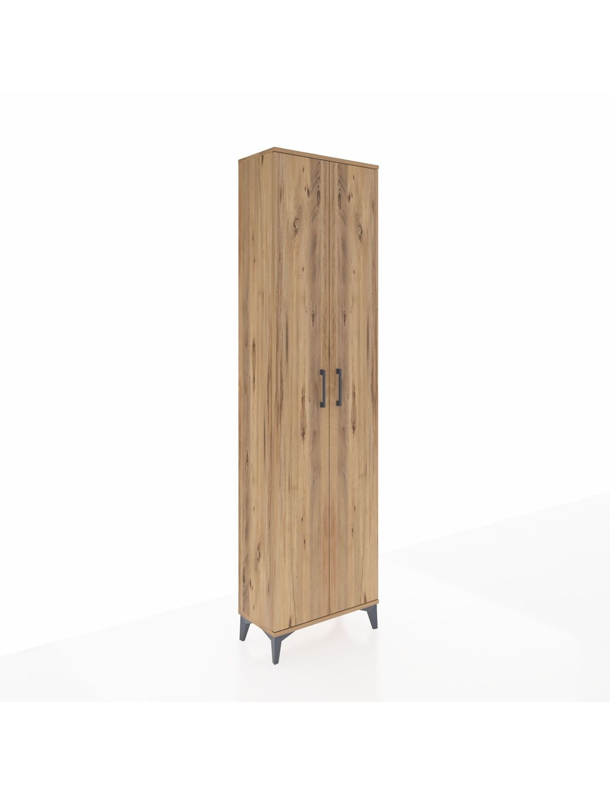 Arges Dolap 5 Raflı 2 Kapaklı 60x30x221 Çam-Çam