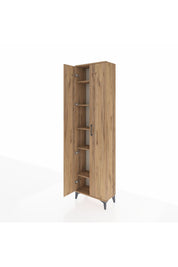 Arges Dolap 5 Raflı 2 Kapaklı 60x30x221 Çam-Çam