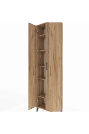 Arges Dolap 5 Raflı 2 Kapaklı 60x30x221 Çam-Çam