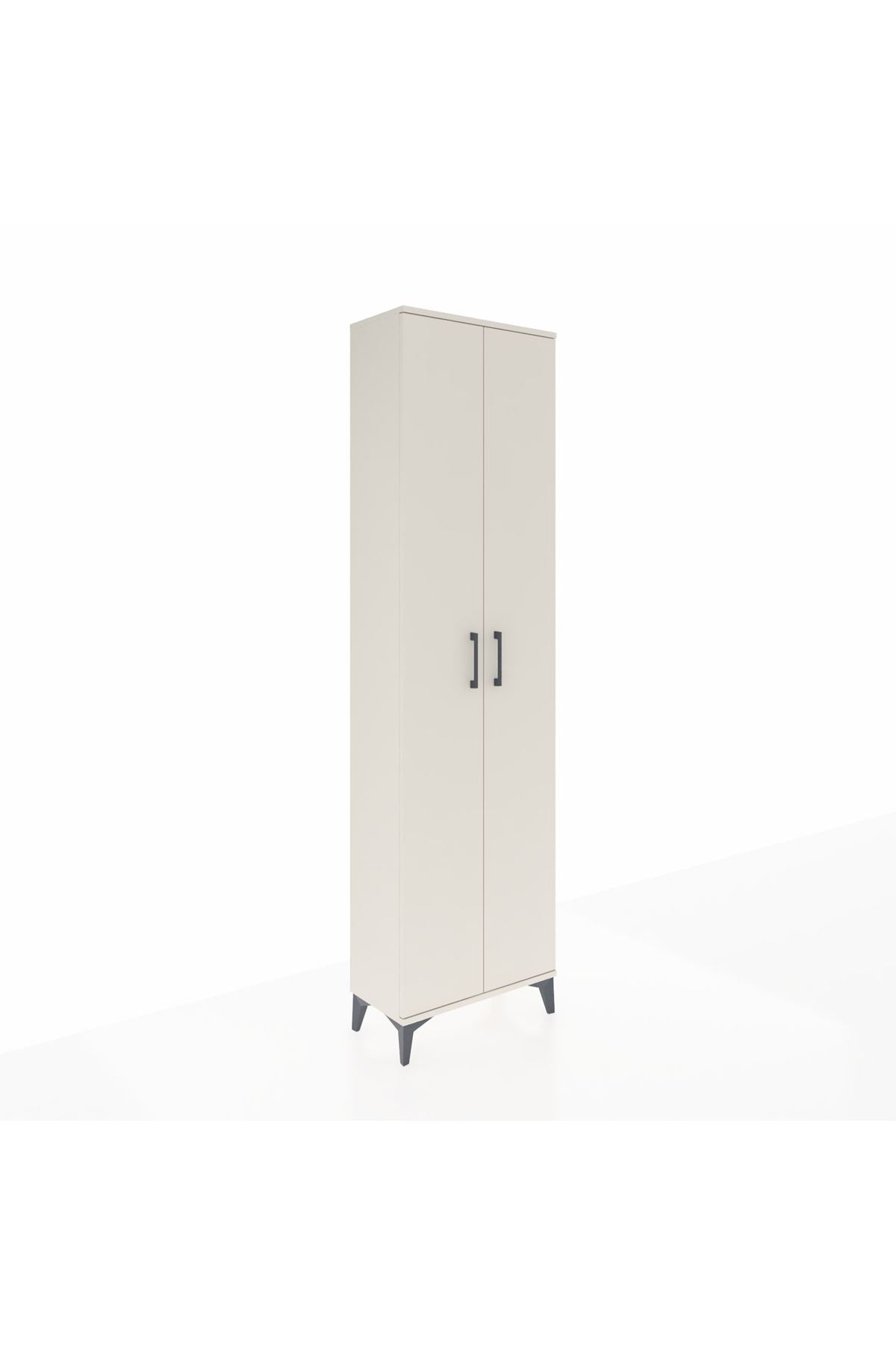 Arges Dolap 3 Raflı 2 Kapaklı Tek Askılı 60x30x221 Aytaşı-Aytaşı