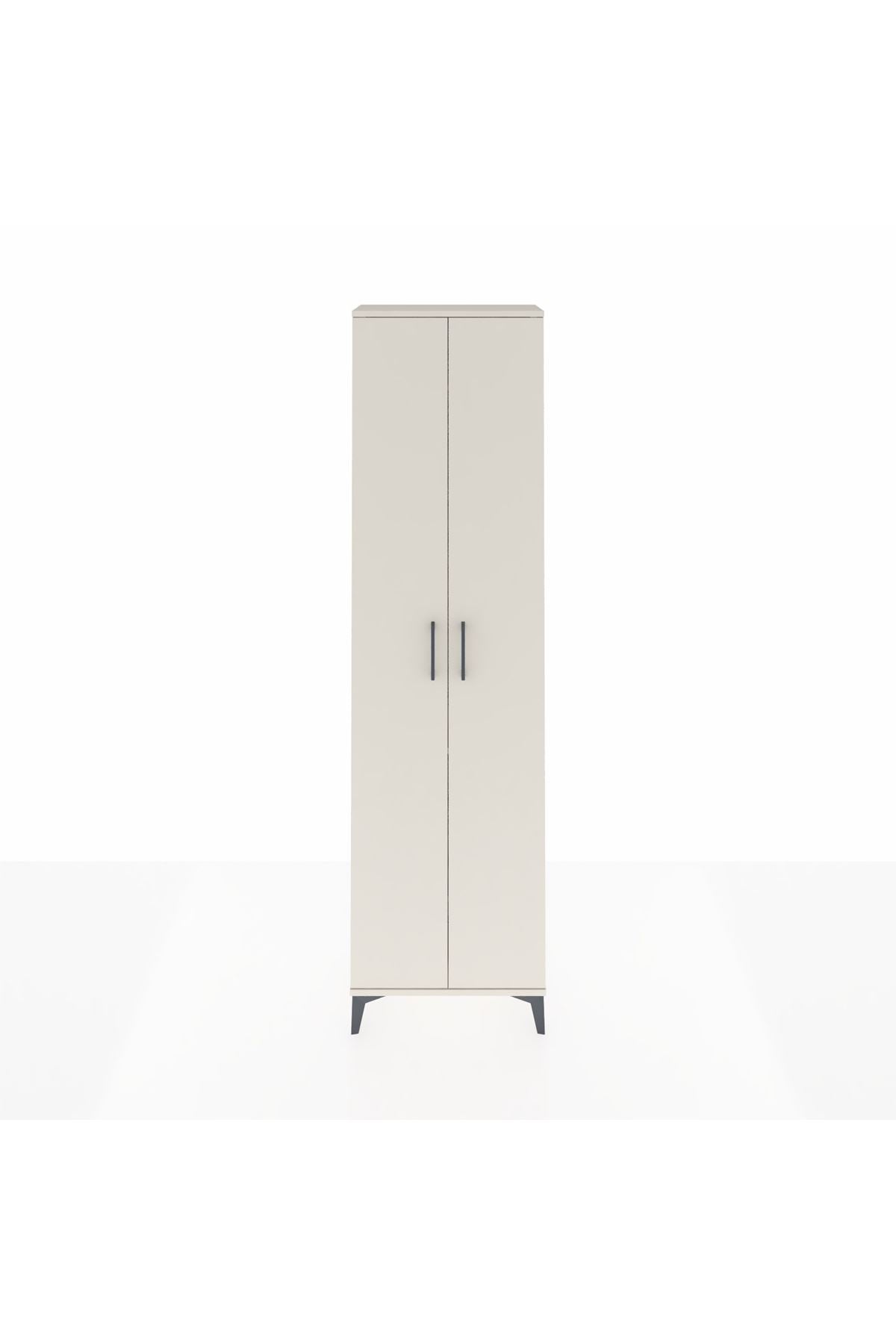 Arges Dolap 3 Raflı 2 Kapaklı Tek Askılı 60x30x221 Aytaşı-Aytaşı