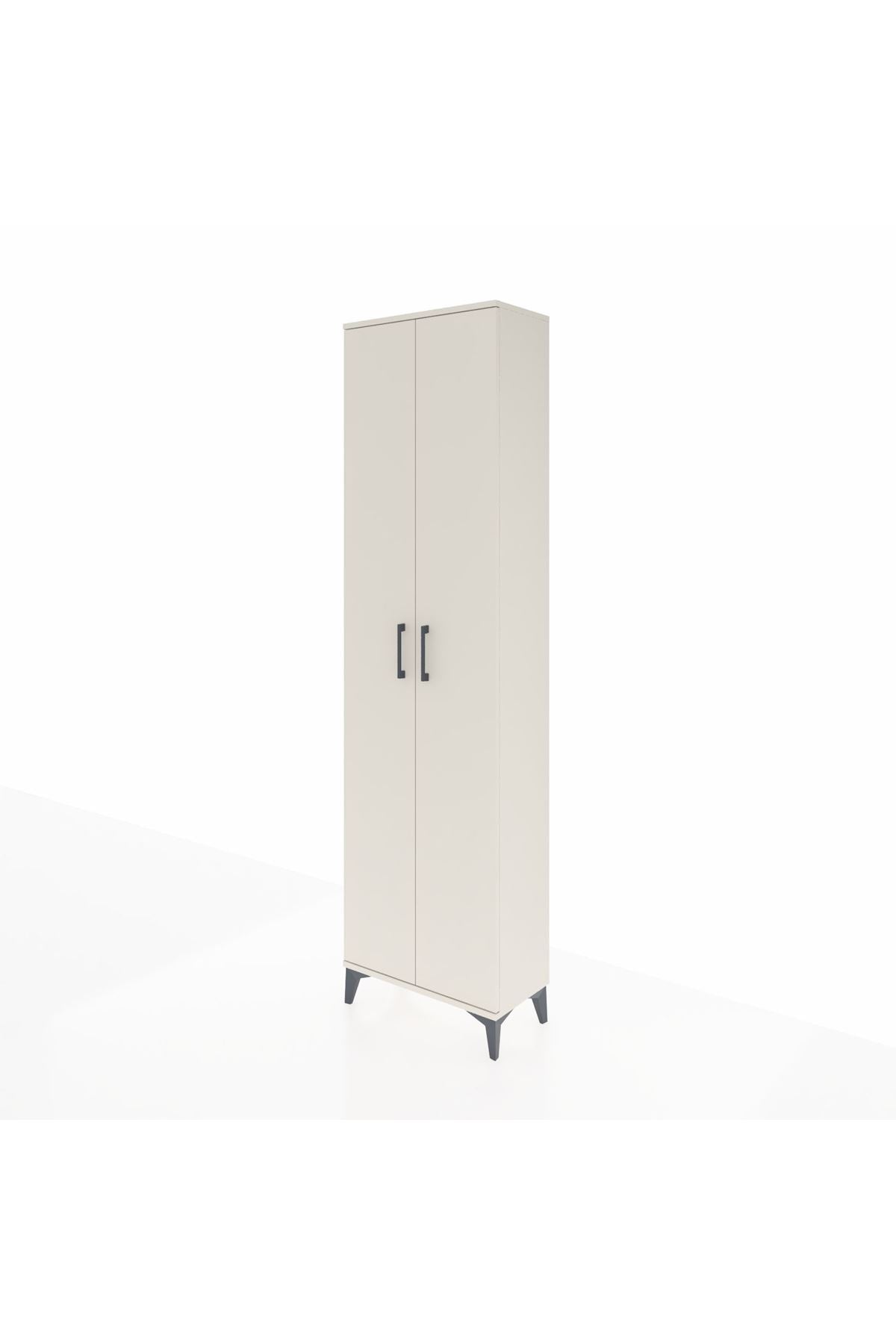 Arges Dolap 3 Raflı 2 Kapaklı Tek Askılı 60x30x221 Aytaşı-Aytaşı