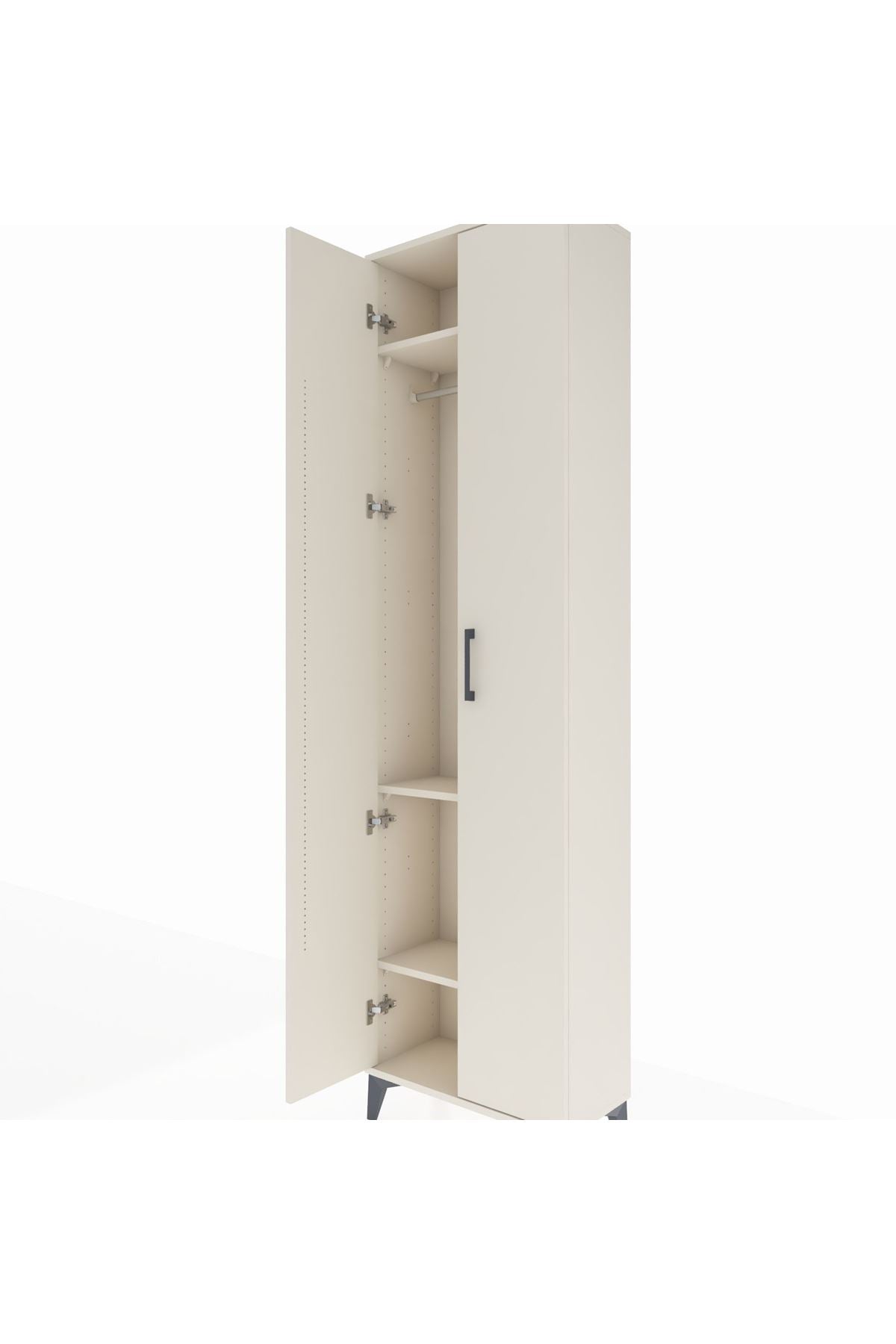 Arges Dolap 3 Raflı 2 Kapaklı Tek Askılı 60x30x221 Aytaşı-Aytaşı