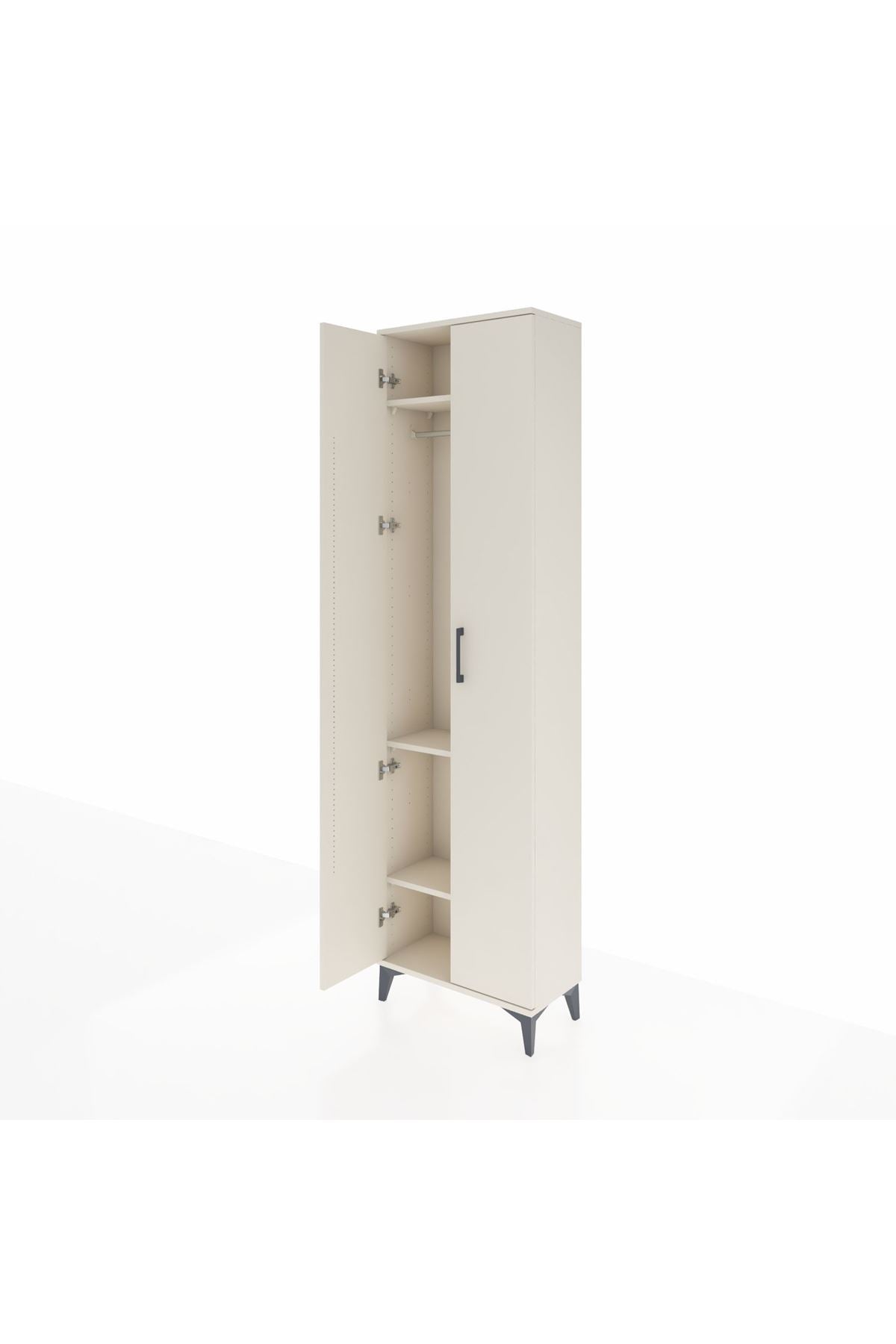 Arges Dolap 3 Raflı 2 Kapaklı Tek Askılı 60x30x221 Aytaşı-Aytaşı