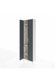 Arges Dolap 3 Raflı 2 Kapaklı Tek Askılı 60x30x221 Aytaşı-Antrasit