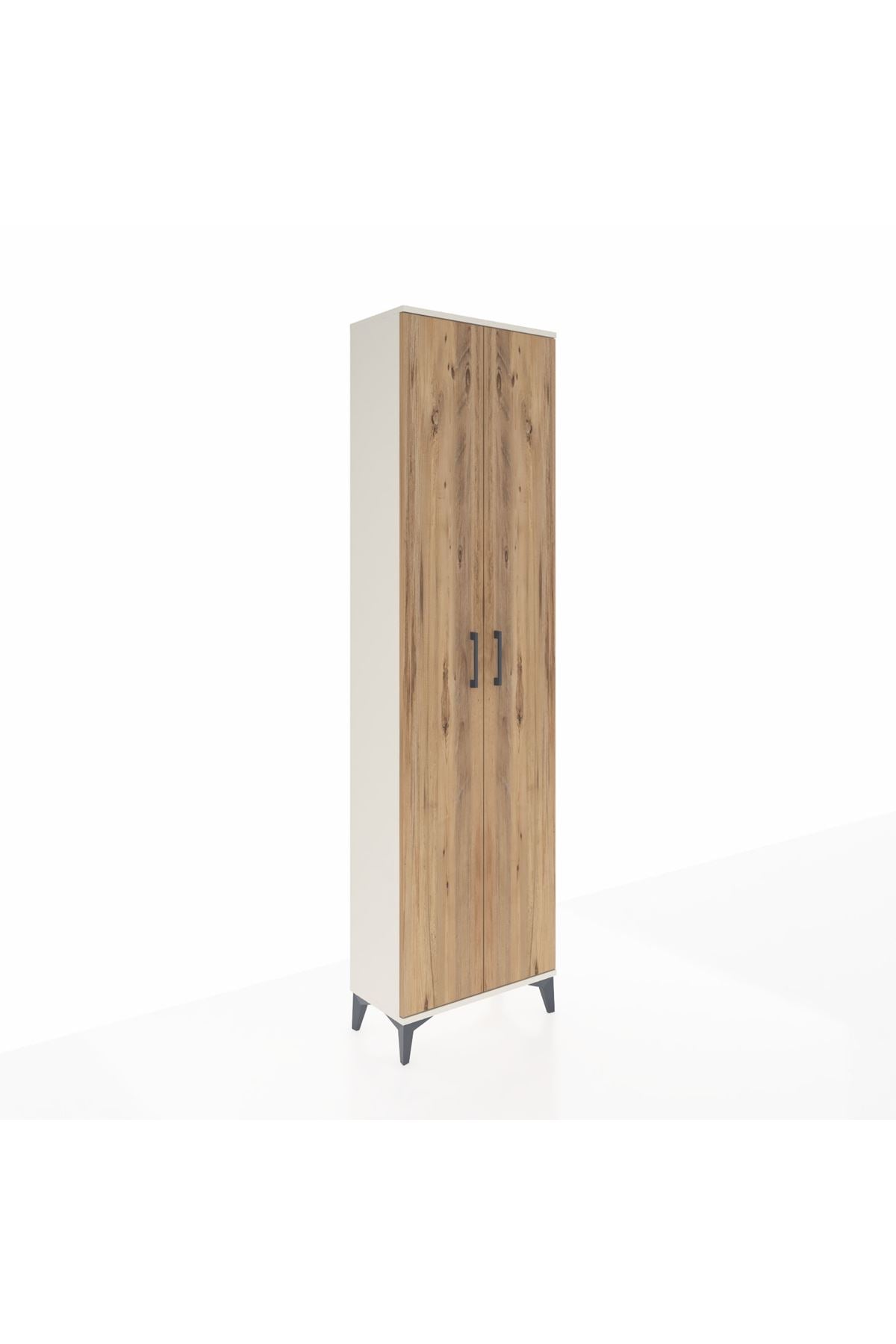 Arges Dolap 3 Raflı 2 Kapaklı Tek Askılı 60x30x221 Aytaşı-Çam