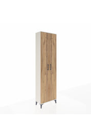 Arges Dolap 3 Raflı 2 Kapaklı Tek Askılı 60x30x221 Aytaşı-Çam