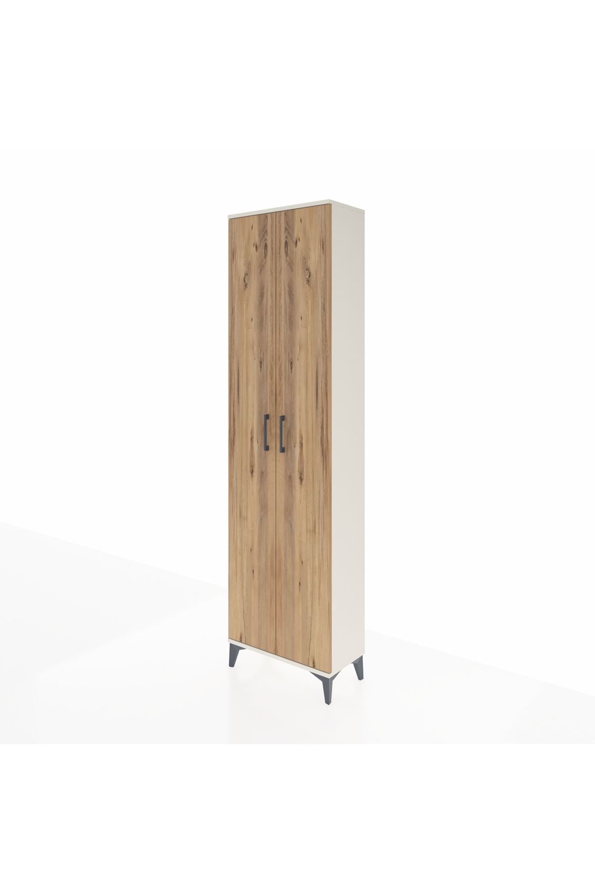 Arges Dolap 3 Raflı 2 Kapaklı Tek Askılı 60x30x221 Aytaşı-Çam