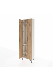 Arges Dolap 3 Raflı 2 Kapaklı Tek Askılı 60x30x221 Aytaşı-Çam