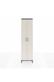 Arges Dolap 3 Raflı 2 Kapaklı Tek Askılı 60x30x221 Antrasit-Aytaşı