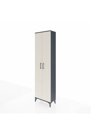Arges Dolap 3 Raflı 2 Kapaklı Tek Askılı 60x30x221 Antrasit-Aytaşı