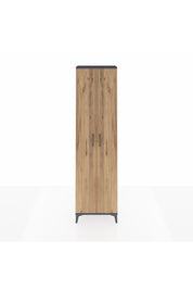 Arges Dolap 3 Raflı 2 Kapaklı Tek Askılı 60x30x221 Antrasit-Çam