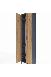 Arges Dolap 3 Raflı 2 Kapaklı Tek Askılı 60x30x221 Antrasit-Çam