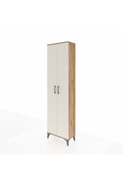 Arges Dolap 3 Raflı 2 Kapaklı Tek Askılı 60x30x221 Çam-Aytaşı