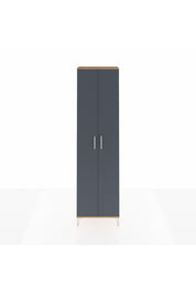 Arges Dolap 3 Raflı 2 Kapaklı Tek Askılı 60x30x221 Çam-Antrasit