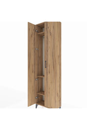 Arges Dolap 3 Raflı 2 Kapaklı Tek Askılı 60x30x221 Çam-Çam