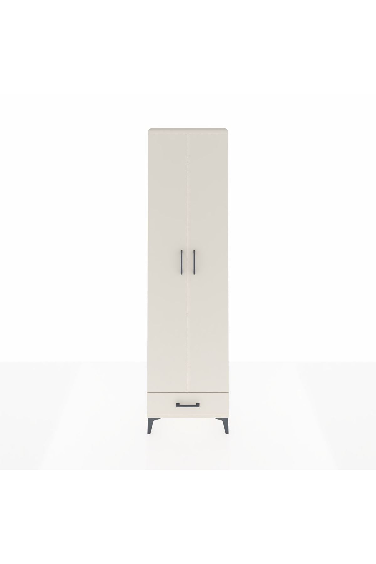 Arges Dolap 3 Raflı Tek Çekmeceli Tek Askılı 60x30x221 Aytaşı-Aytaşı