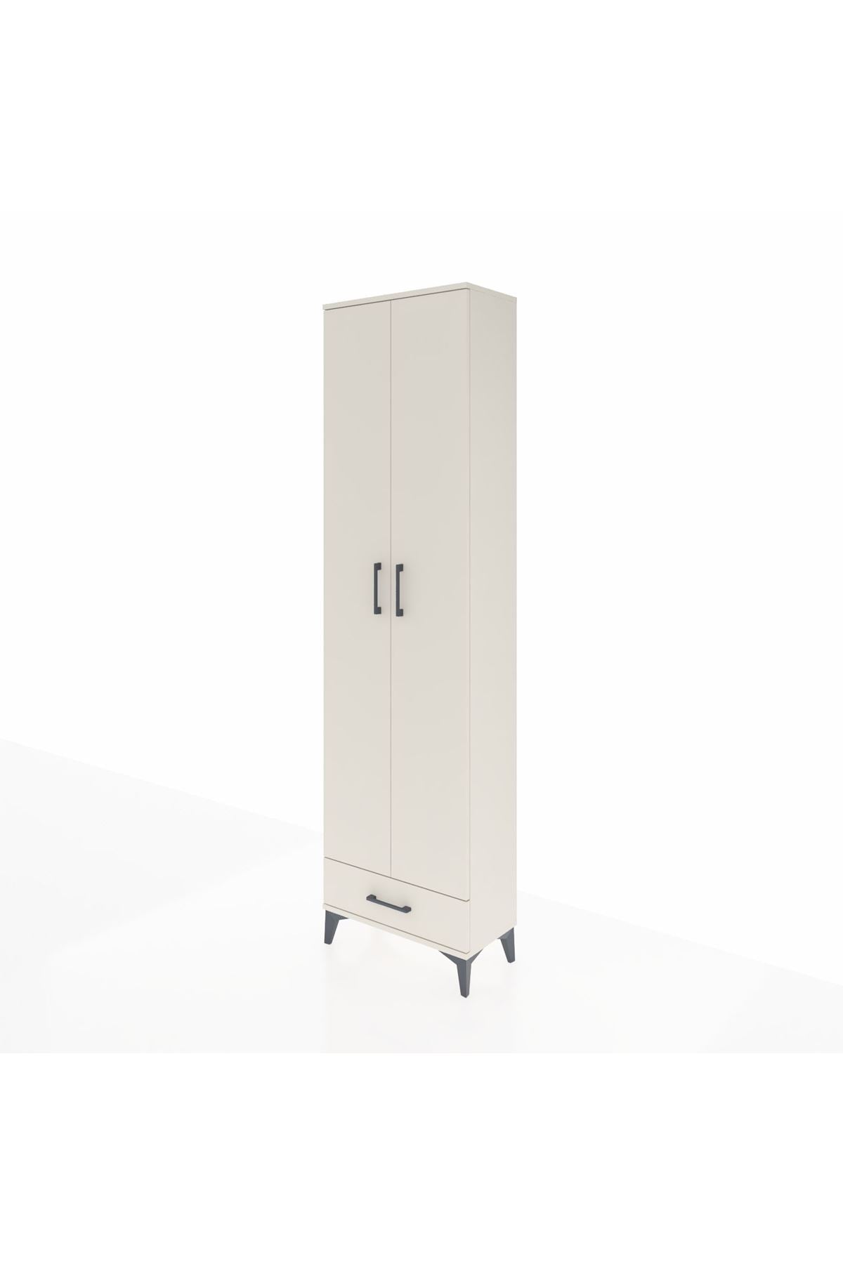 Arges Dolap 3 Raflı Tek Çekmeceli Tek Askılı 60x30x221 Aytaşı-Aytaşı