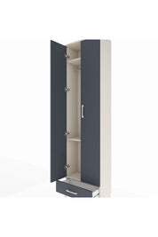 Arges Dolap 3 Raflı Tek Çekmeceli Tek Askılı 60x30x221 Aytaşı-Antrasit