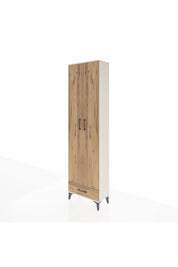 Arges Dolap 3 Raflı Tek Çekmeceli Tek Askılı 60x30x221 Aytaşı-Çam