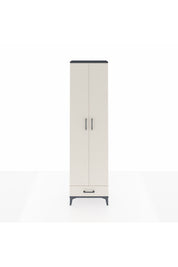 Arges Dolap 3 Raflı Tek Çekmeceli Tek Askılı 60x30x221 Antrasit-Aytaşı