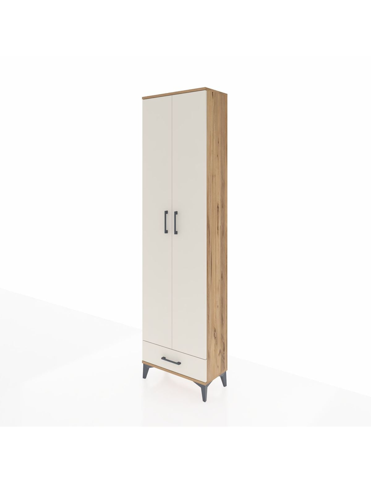 Arges Dolap 3 Raflı Tek Çekmeceli Tek Askılı 60x30x221 - S29M004V7A