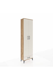 Arges Dolap 3 Raflı Tek Çekmeceli Tek Askılı 60x30x221 Çam-Aytaşı