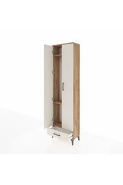 Arges Dolap 3 Raflı Tek Çekmeceli Tek Askılı 60x30x221 Çam-Aytaşı