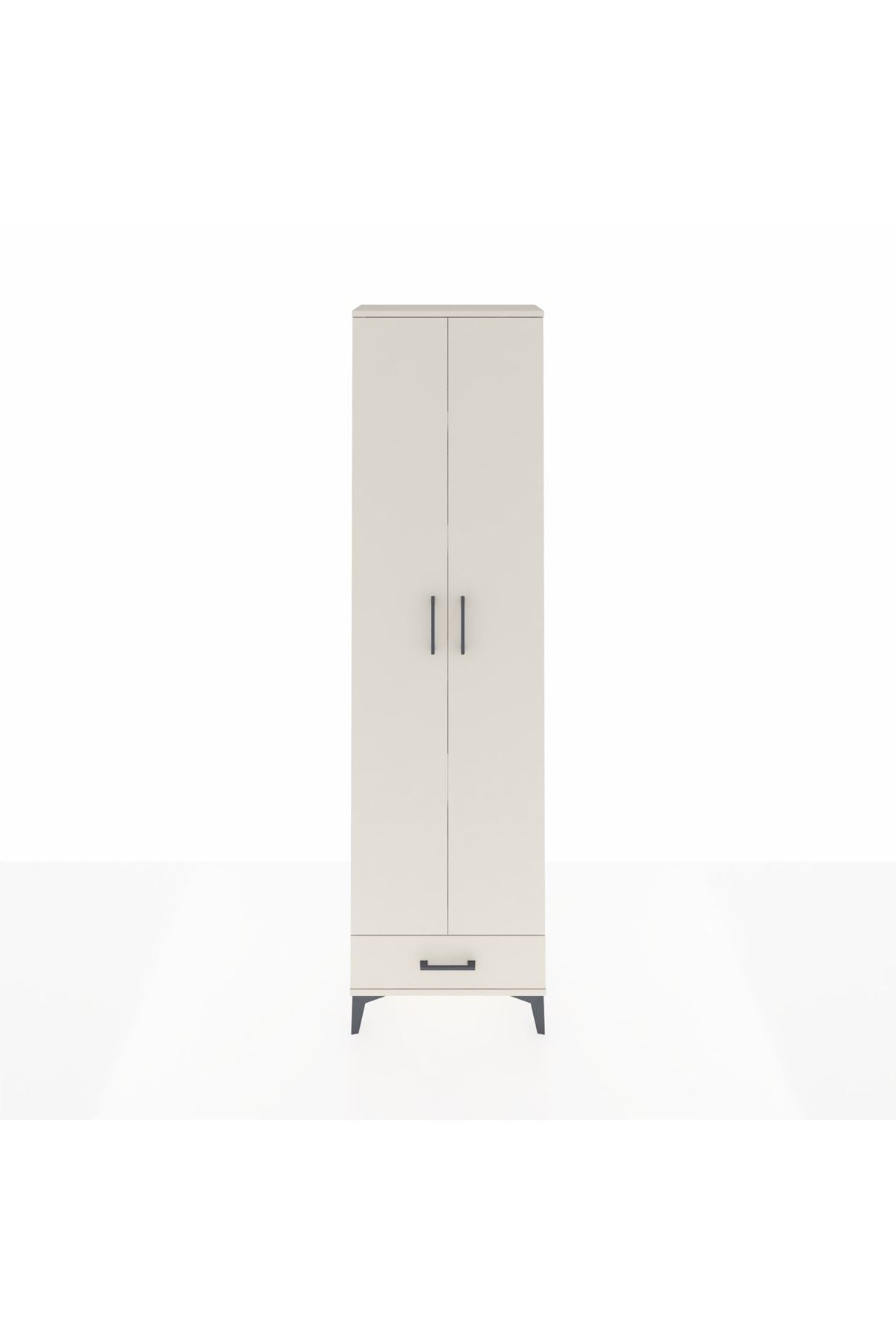 Arges Dolap 5 Raflı Tek Çekmeceli 2 Kapaklı 60x30x221 Aytaşı-Aytaşı