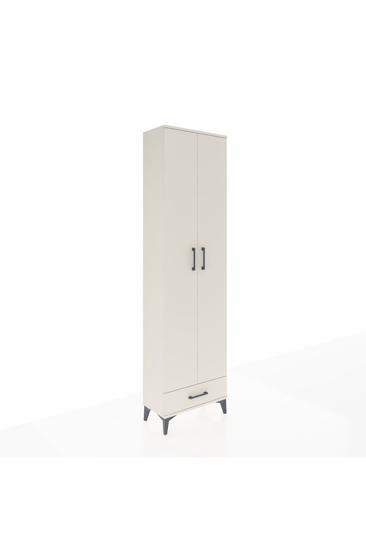 Arges Dolap 5 Raflı Tek Çekmeceli 2 Kapaklı 60x30x221 Aytaşı-Aytaşı