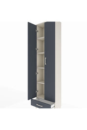 Arges Dolap 5 Raflı Tek Çekmeceli 2 Kapaklı 60x30x221 Aytaşı-Antrasit