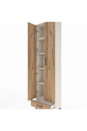 Arges Dolap 5 Raflı Tek Çekmeceli 2 Kapaklı 60x30x221 Aytaşı-Çam