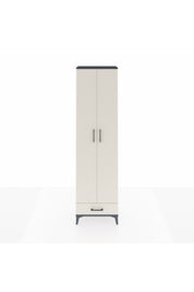 Arges Dolap 5 Raflı Tek Çekmeceli 2 Kapaklı 60x30x221 Antrasit-Aytaşı