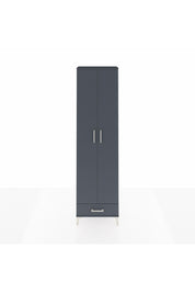 Arges Dolap 5 Raflı Tek Çekmeceli 2 Kapaklı 60x30x221 Antrasit-Antrasit