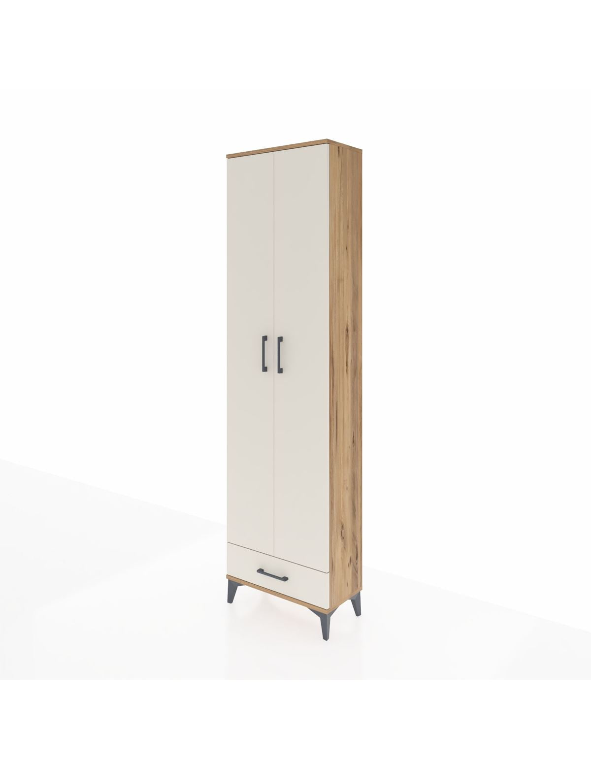 Arges Dolap 5 Raflı Tek Çekmeceli 2 Kapaklı 60x30x221 - S29M005V7A