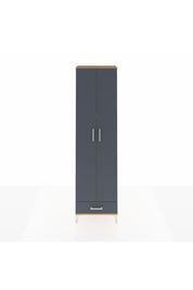 Arges Dolap 5 Raflı Tek Çekmeceli 2 Kapaklı 60x30x221 Çam-Antrasit