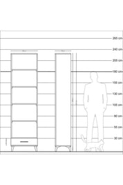 Arges Dolap 5 Raflı Tek Çekmeceli 60x30x221 Aytaşı-Aytaşı